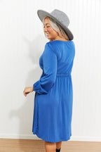 Scoop Neck Empire Waist Long Sleeve Mini Dress (5)