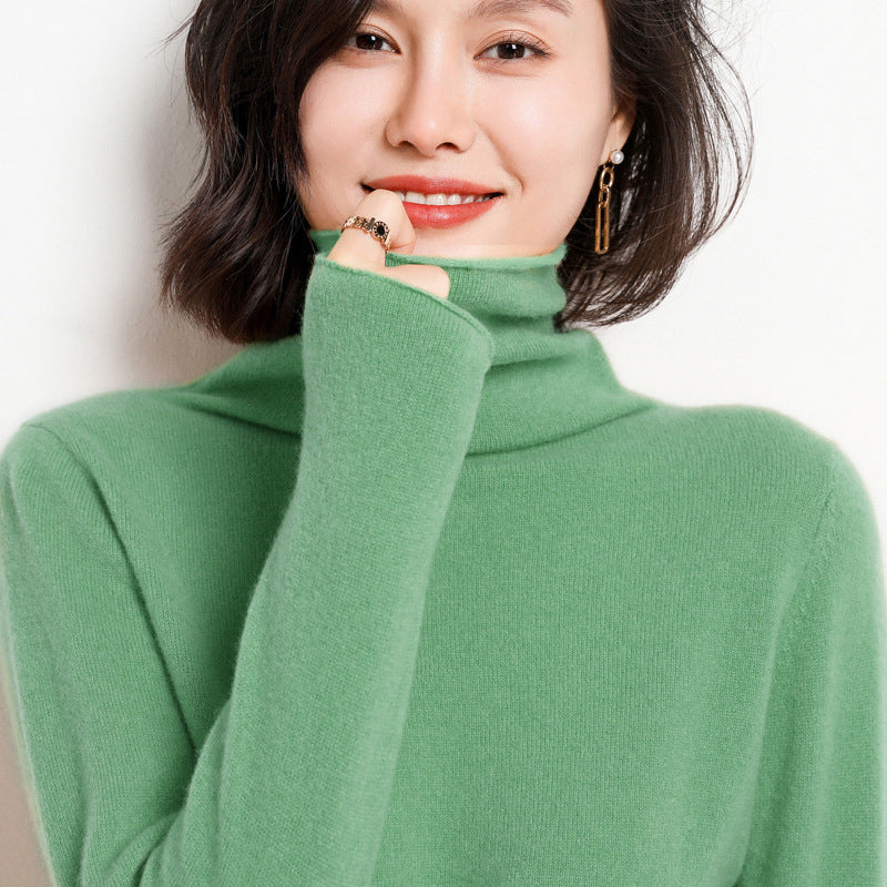 Turtleneck Cashmere Sweater Pure variant CJNSSYMY02261-Green-M|CJNSSYMY02261-Green-XL|CJNSSYMY02261-Green-XXL|CJNSSYMY02261-Green-S|CJNSSYMY02261-Green-L