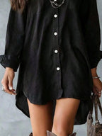 Casual Linen Shirt Dress Pockets (9)