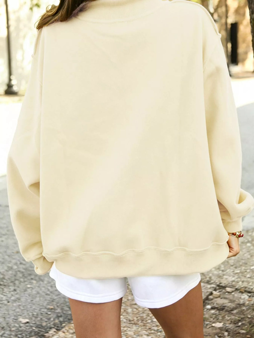 Mock Neck Dropped Shoulder Sweatshirt (24)