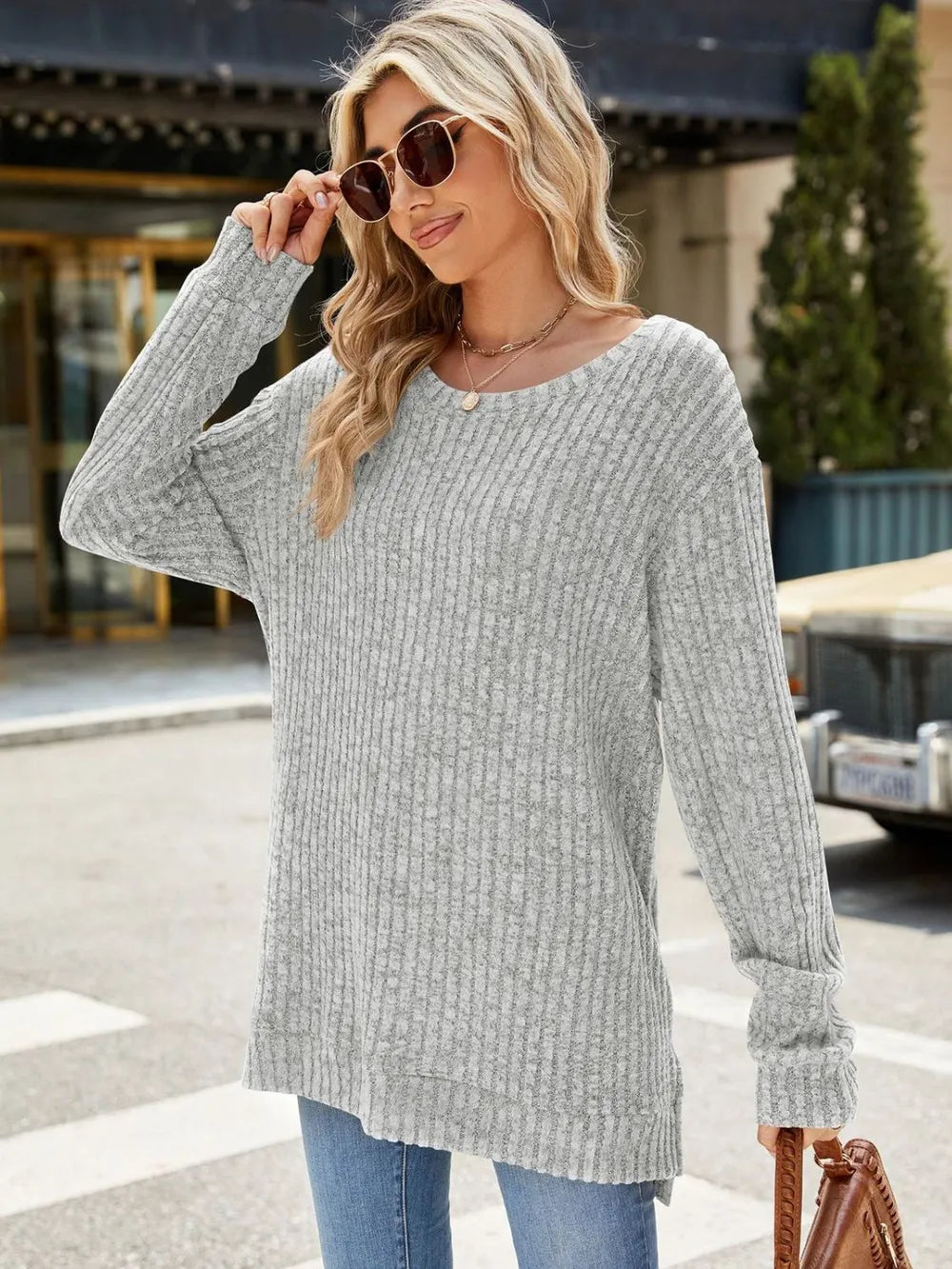Round Neck Long Sleeve T-shirt (14)