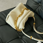 Leather Folds Clouds Bag Chain Shoulder Cowhide Crossbody photo 9