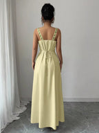 Floral Sleeveless Maxi Dress Side Slit (11)