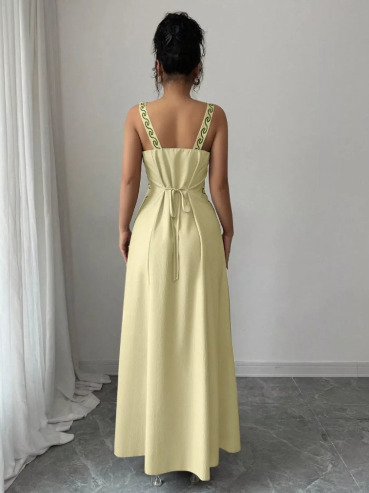 Floral Sleeveless Maxi Dress Side Slit (11)