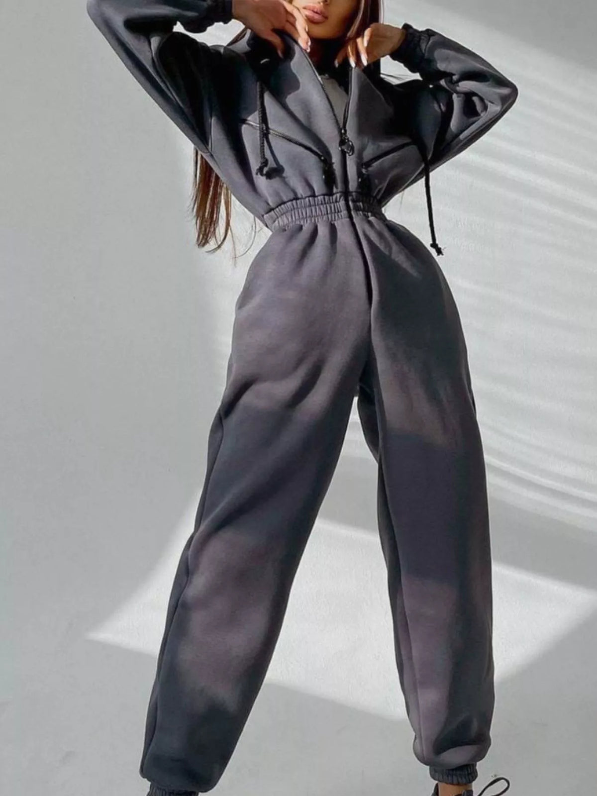 Zip Front Dropped Shoulder Jumpsuit (9)