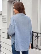 Button Up Long Sleeve Denim Shirt (2)