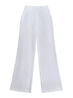 Decorative Button Smocked Back Cami Wide Leg Pants Set (11)