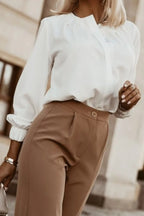 Button Up Round Neck Long Sleeve Shirt (8)