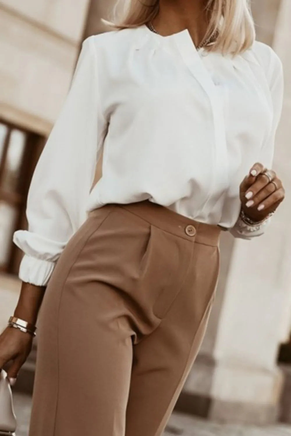 Button Up Round Neck Long Sleeve Shirt (8)