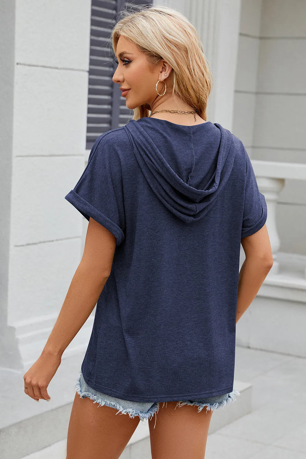 Hooded Short Sleeve T-shirt (32)