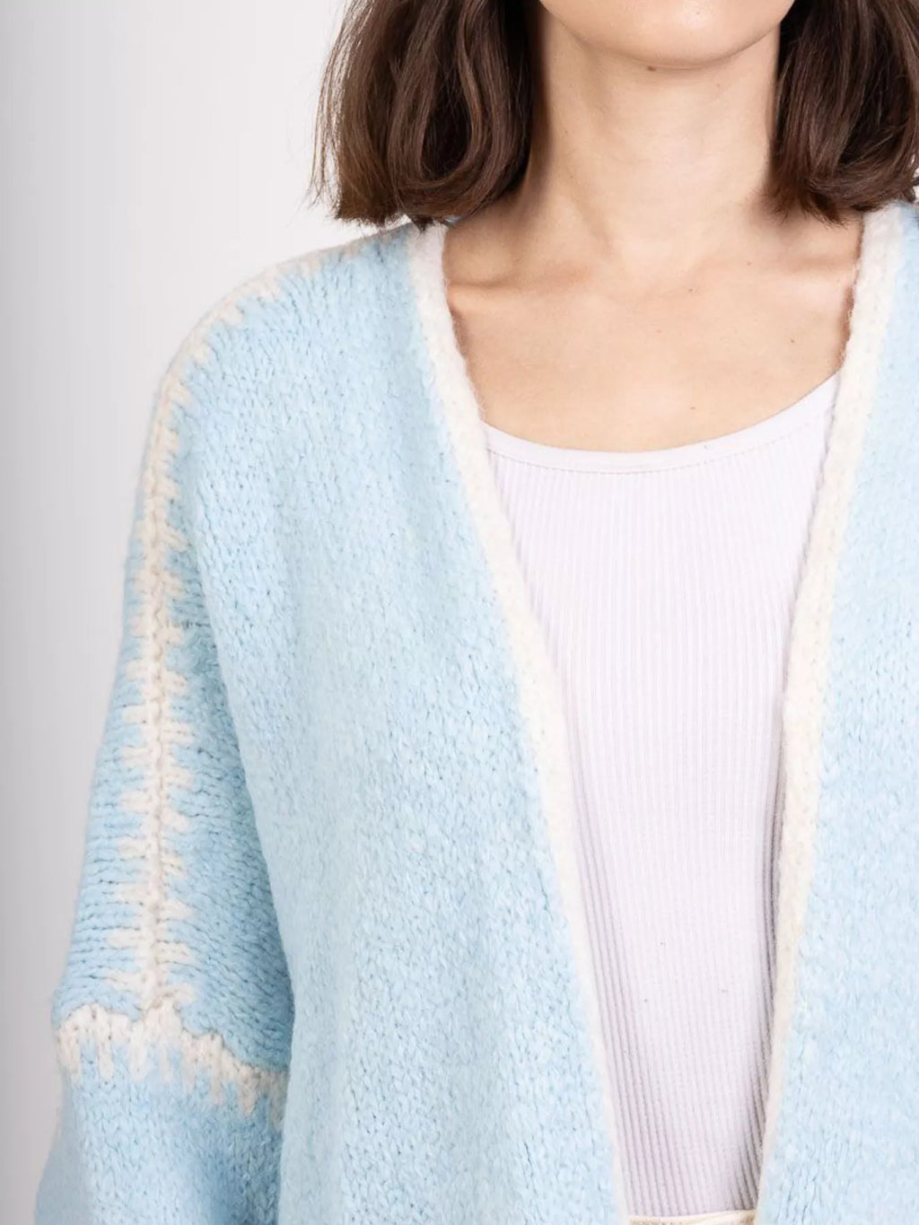 Contrast Trim Open Front Cardigan (28)