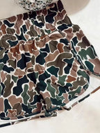 Camo Print Elastic Waist Shorts (5)