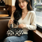 Retro Black-and-white Polka-dot Underarm Shoulder Bag photo 2