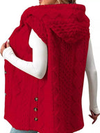 Hooded Button-up Sherpa Vest Coat (18)