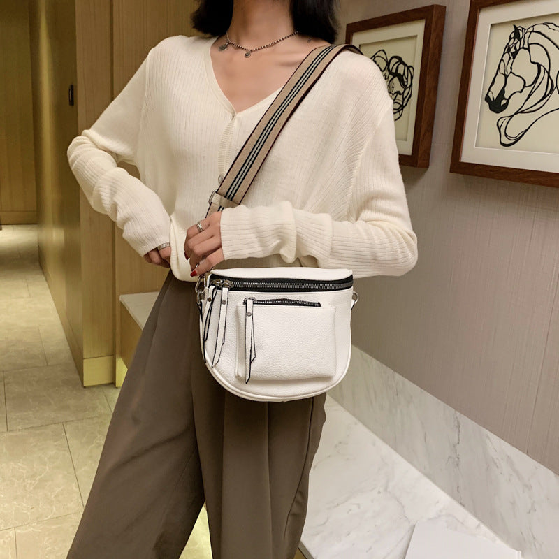 One Shoulder Crossbody Soft Leather Casual Saddle Bag variant CJNS156431501AZ