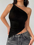 Asymmetrical One-shoulder Slim Fit Cami (18)