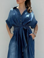 Button Front Wide Leg Denim Jumpsuit (3)