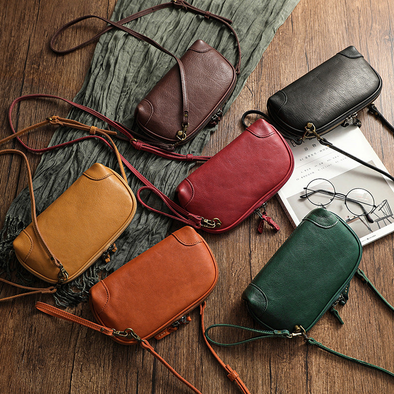 Vintage Artistic Single-shoulder Bag Made Tree Bark Leather photo 2