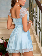 Lace Trim Square Neck Mini Dress (18)