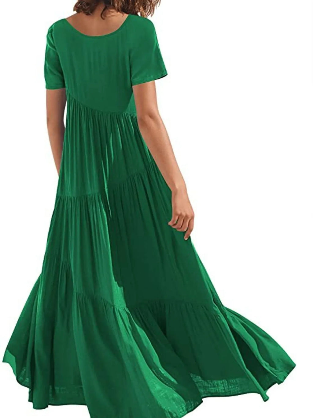 Round Neck Tiered Ruffle Maxi Dress (11)