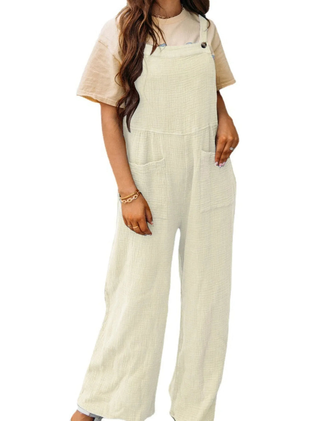 Full Size Casual Wide Leg Textured Overalls Plus (23)