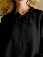 Frill Balloon Sleeve Blouse (14)