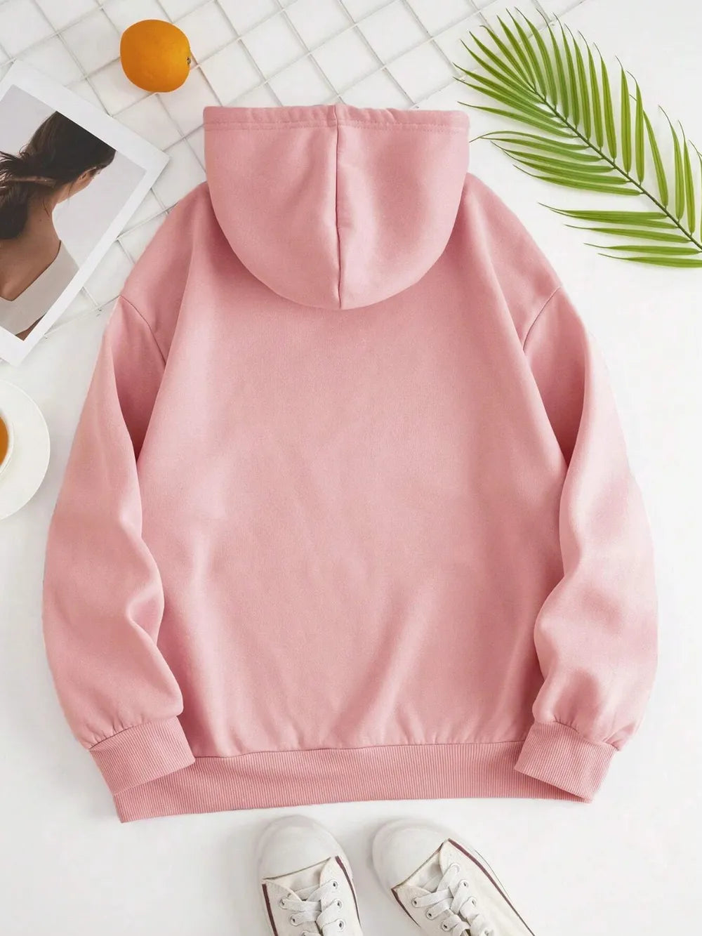 Drawstring Dropped Shoulder Hoodie (4)