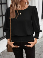 Puff Sleeve Smocked Blouse (12)