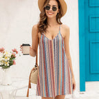 Striped Print Slip Dress photo 3