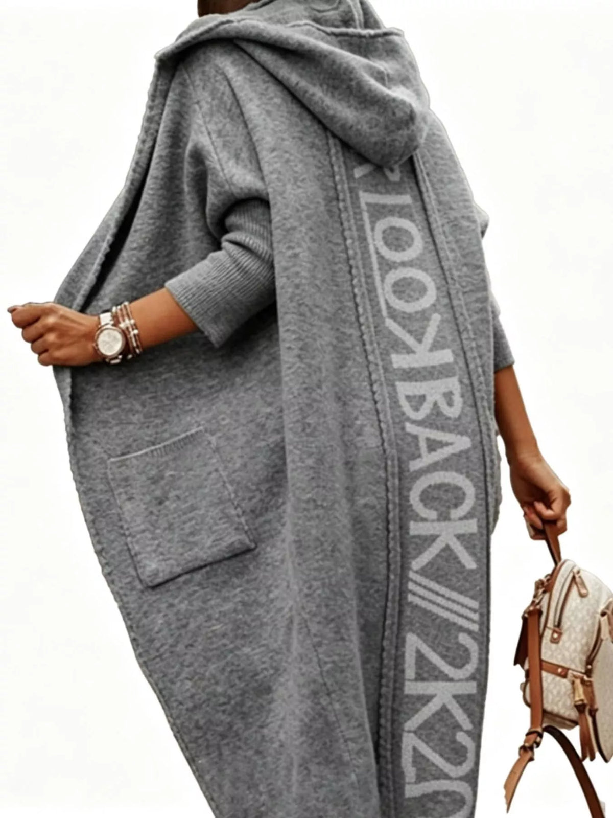 Full Size Letter Back Hooded Cardigan Plus (8)