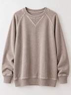 Crew Neck Raglan Sleeve Sweatshirt (4)