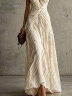 Halter Neck Ruched Maxi Dress (3)