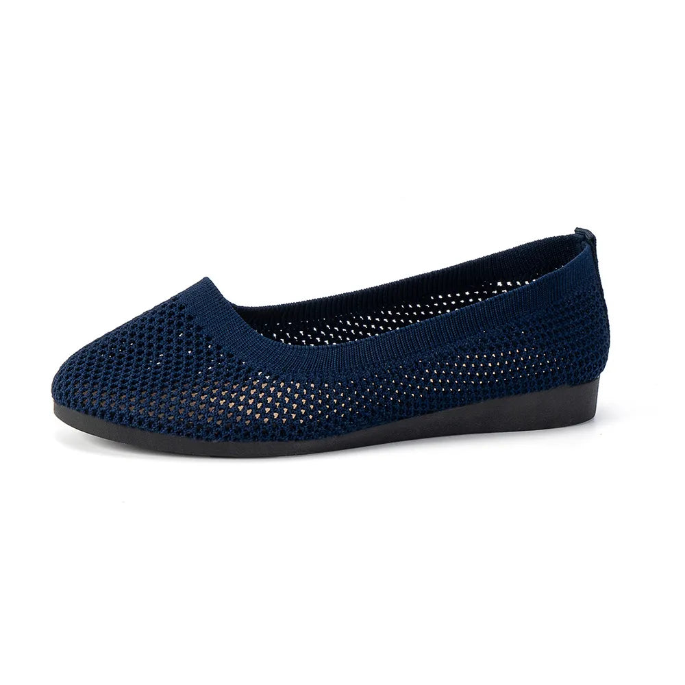 Solid Color Mesh Flat Slip-ons (12)