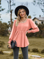 Puff Sleeve Pleated Blouse (11)