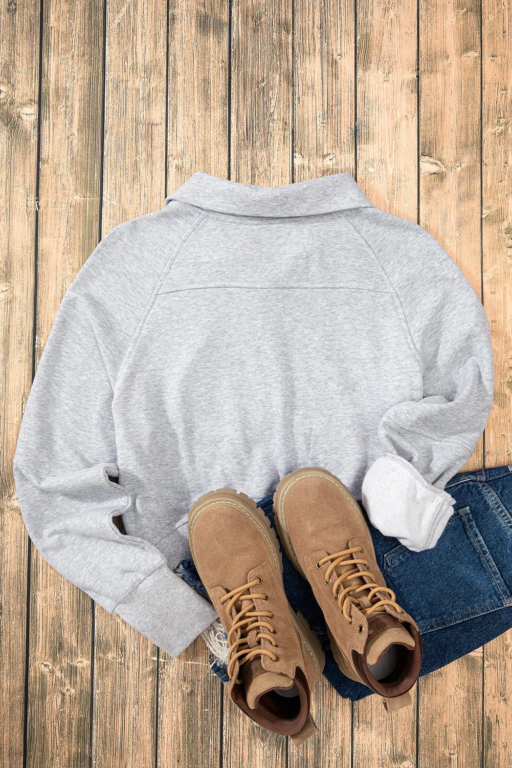 Half Zip Long Sleeve Sweatshirt (4)