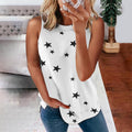 Printed Sleeveless Top Pullover Tank variant CJNSSYCS11913-White-XL|CJNSSYCS11913-White-L|CJNSSYCS11913-White-M|CJNSSYCS11913-White-S|CJNSSYCS11913-White-XXL