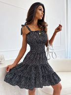 Polka Dot Square Neck Mini Cami Dress (6)