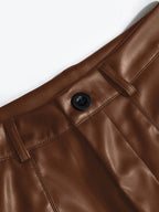 Pu Leather High Rise Shorts (6)