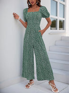 Printed Square Neck Puff Sleeve Jumpsuit (16)