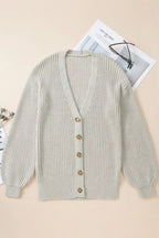 Chunky Knit Button-down Cardigan (17)