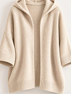 Full Size Hooded Open-front Knit Cardigan Plus (5)