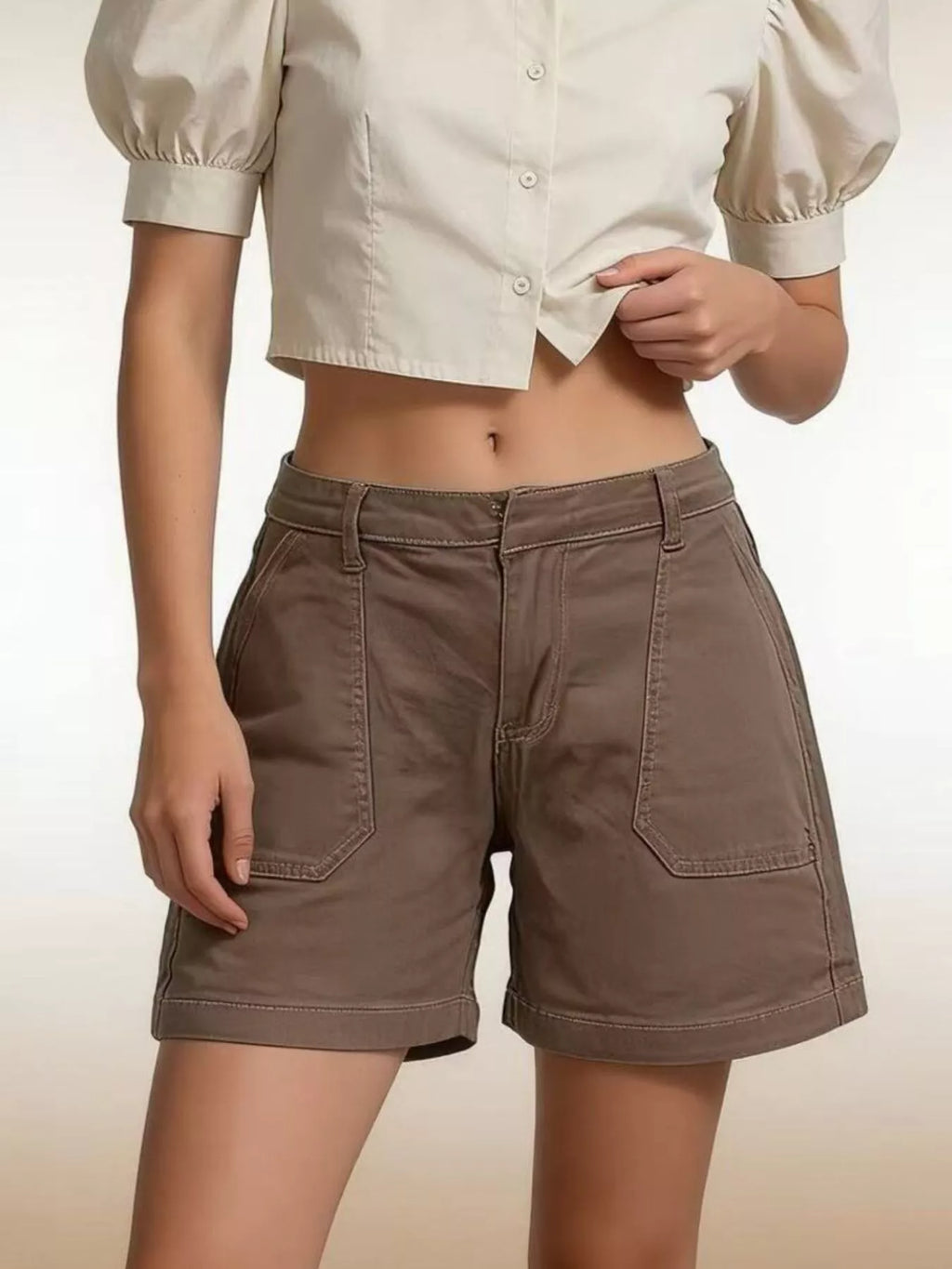 Pocketed Denim Shorts (9)