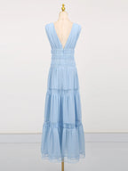 Tiered V-neck Sleeveless Maxi Dress (12)
