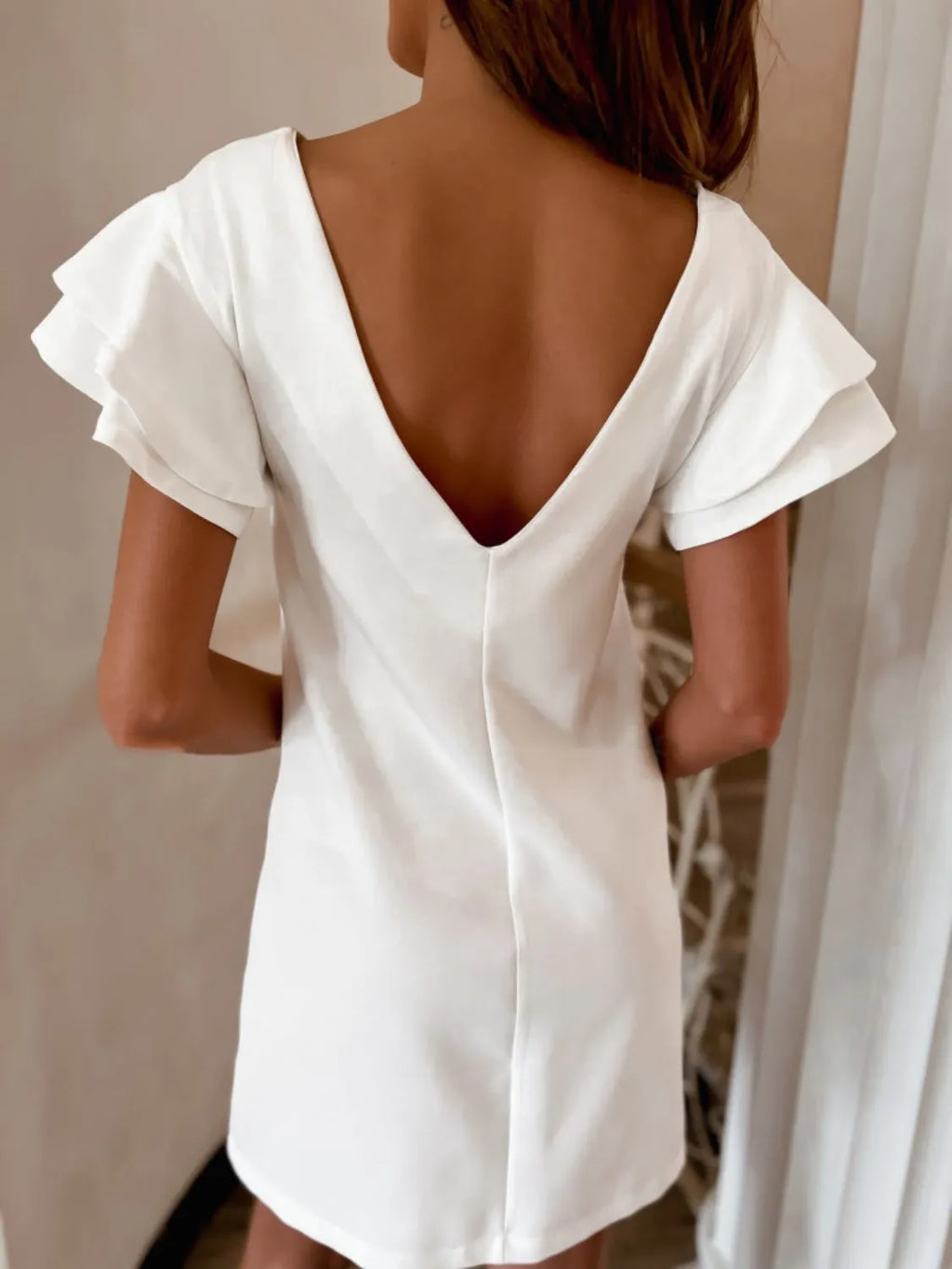Ruffled Layered Short Sleeve Mini Dress (3)