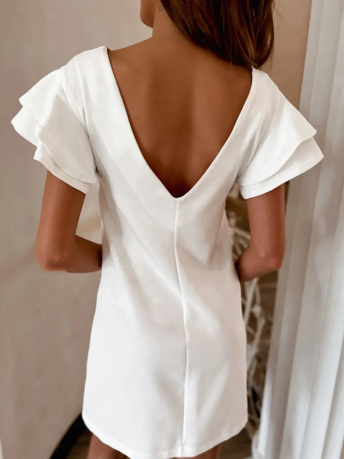 Ruffled Layered Short Sleeve Mini Dress (3)