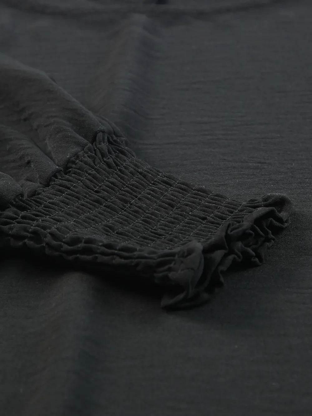 Round Neck Three-quarter Sleeve Blouse (5)