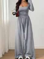 Ruched Square Neck Wide-leg Jumpsuit (8)