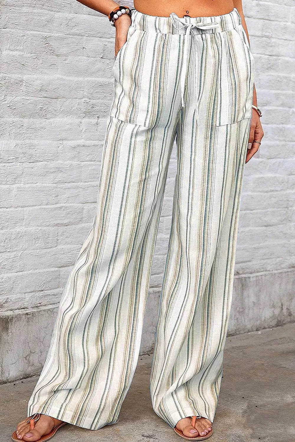 Full Size Striped Wide-leg Pants Plus (3)