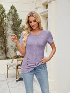 Round Neck Short Sleeve T-shirt (13)