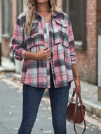 Plaid Button-down Long Sleeve Shirt (20)